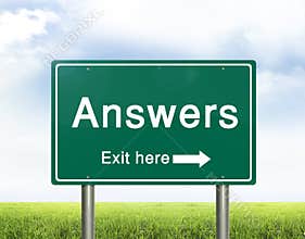 Answer road sign