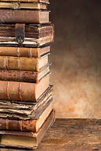 Antique books with copy space