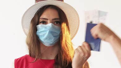 Pandemic restrictions vacation cancel woman ticket