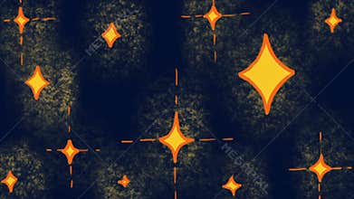 Silent night. Hand drawn stars on night sky. Starlight. Starry glow with crayon texture. Christmas background. Universe