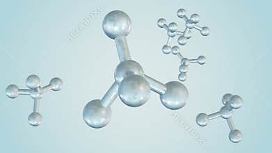 Dichlorodifluoromethane molecules floating around in the air