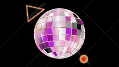 disco art in a greenscreen