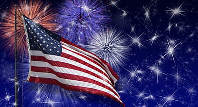 USA Flag Fireworks