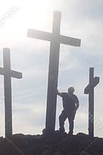 Senior Man at the Cross