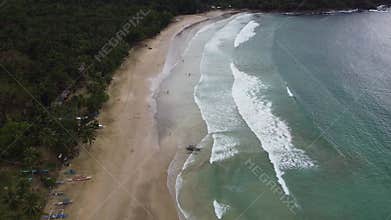 Philippine Paradise: Aerial Drone Views of Stunning Sunsets, Sunrises, and Tropical Beaches with Palm Trees