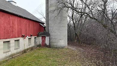 Wisconsin Dairy Farm, Barn, Silo