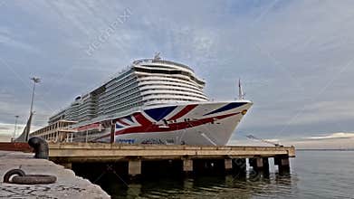 P and O Cruise Ship, Iona Moored in Lisbon