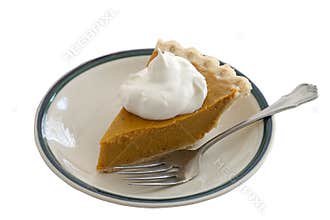 Pumpkin Pie Slice Isolated