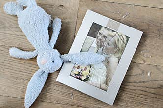 Broken marriage photo frame divorce