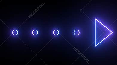 Design illustration neon growing colored arrow background.
