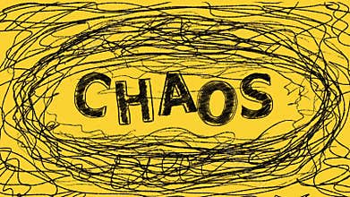 Handwritten illustration of chaos.