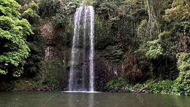 Millaa Millaa waterfall, a heritage listed plunge waterfall in Australia.