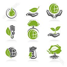 Ecology icon set. Vector