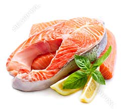 Raw Salmon Steak