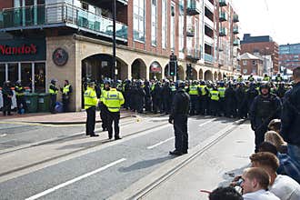 Police commanders and police cordon