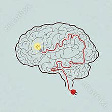Lightbulb Brain Idea for Ideas or Inspiration