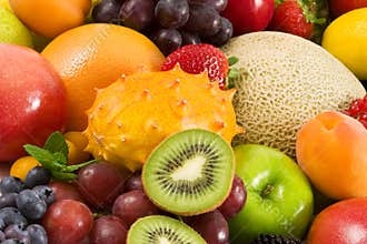 Variety of fruit
