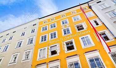 Birthplace of famous composer Wolfgang Amadeus Mozart in Salzburg, Austria
