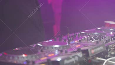 2021-08-07 - Mariupol City Festival, Ukraine. Nighttime DJ set at lively music festival, with vibrant lights on stage