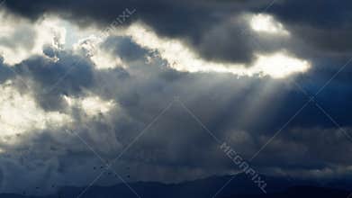 Celestial Light Giving Life To Earth