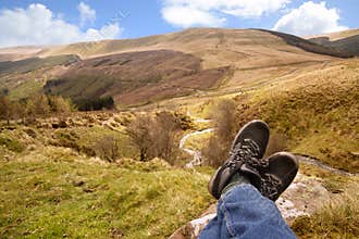 Resting with feet crosssed