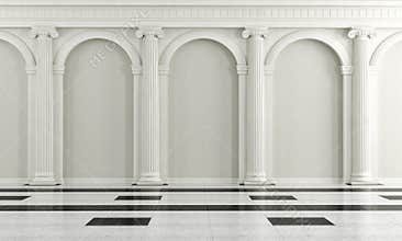 Black and white classic interior