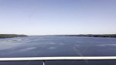 Driving by Pickwick Lake near Florence, Alabama