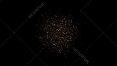 colored moving particles