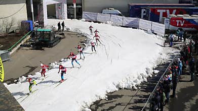 Skiers on track at Race of Skiers Champions in