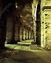 Colosseum arches, Rome, Italy.
