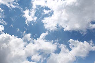 Clouds, Blue Sky, Bright Sun