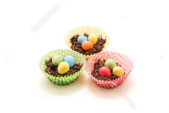 Chocolate Easter Nests and Eggs