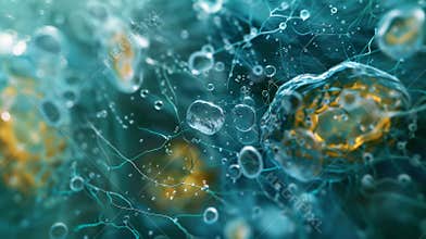 A microscopic view of inserted theutic genes influencing gene expression within the cell