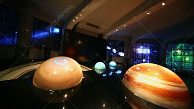 Models of solar system in Planetarium on 15 June