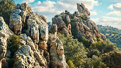 Indistinct rock formations perfect for a day of scaling and conquering for the ultimate outdoor adventure