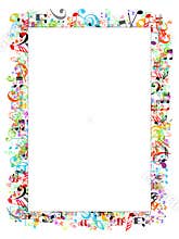 Music notes border