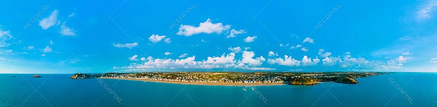 Panorama of Pléneuf (Brittany, France)