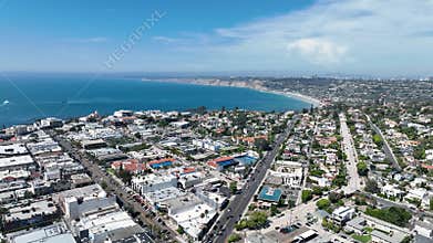 Aerial view of over La Jolla, San Diego, California, USA