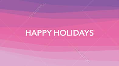Vibrant gradient with cursive Happy Holidays in pink and purple