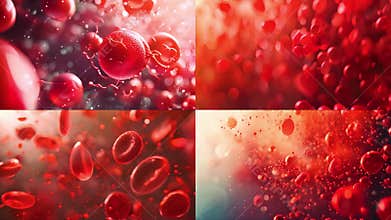 Diverse collection of microscopic images showcasing cells, bacteria, and viruses, highlighting microbiological science