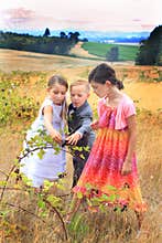 Kids Eating Blackberries