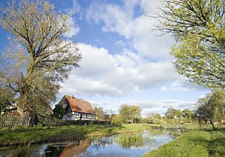 Polish village landscape