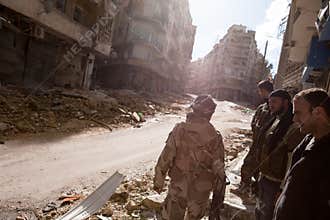 Sniper alley, Aleppo, Syria.