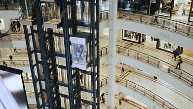 Kuala Lumpur, Malaysia - June 5, 2024: Suria KLCC shopping mall interior in Petronas Twin Towers with modern glass