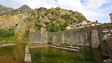 Old town Kotor with Fortifications in Montenegro