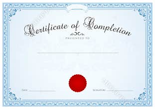 Certificate / Diploma background template. Floral