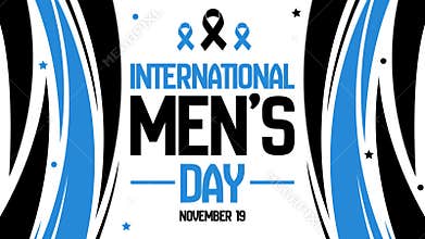 International Men\'s day wallpaper with shapes and typography in the center