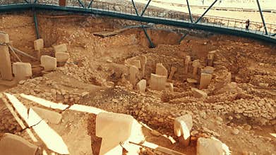 GobekliTepe in Sanliurfa, Turkey. The Ancient Site of Gobekli Tepe is The Oldest Temple of the World.