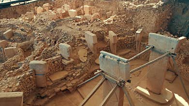 GobekliTepe in Sanliurfa, Turkey. The Ancient Site of Gobekli Tepe is The Oldest Temple of the World.