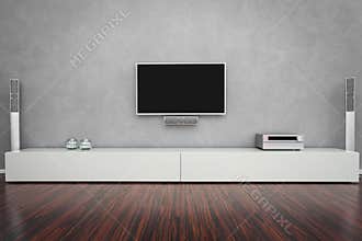 Modern Living Room with TV
